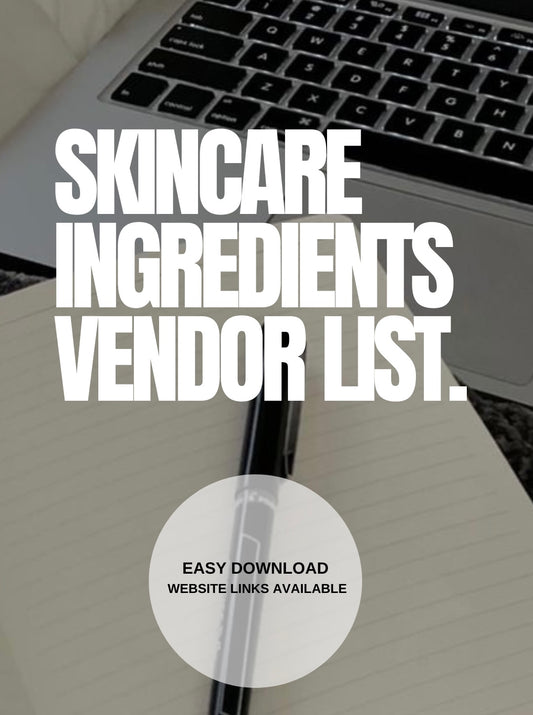 Skincare Ingredients Vendor List